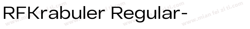RFKrabuler Regular字体转换